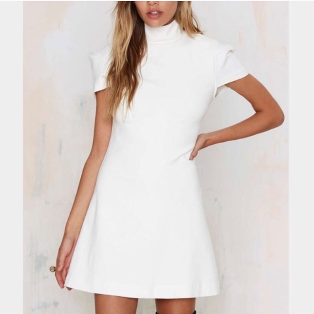 Nasty Gal black turtleneck mini dress XXS
